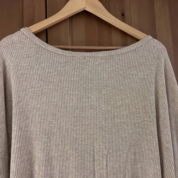 Eberjey Elon The Ballet Pullover Top Womens Large Oatmeal Lounge Comfy Grandma - Picture 8 of 8